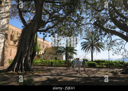 Monreale (siciliana: murriali) è una città e comune in provincia di Palermo. interessante tree Foto Stock