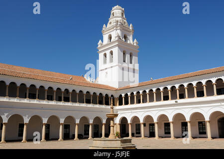 Sud America, la città capitale della Bolivia - Sucre ha un ricco patrimonio coloniale, evidente nei suoi edifici, street-vedute e numerose chiese. In 199 Foto Stock