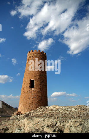 Torre di avvistamento a Mudarib, Oman Foto Stock