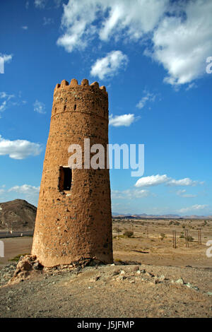 Torre di avvistamento a Mudarib, Oman Foto Stock