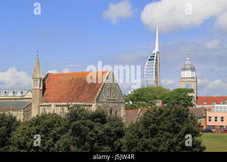 Royal chiesa Garrison, Grand Parade, Città Vecchia, Portsmouth, Hampshire, Inghilterra, Gran Bretagna, Regno Unito, Gran Bretagna, Europa Foto Stock