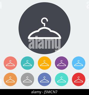 Appendiabiti. Singola icona piatta sul cerchio. Illustrazione Vettoriale. Illustrazione Vettoriale