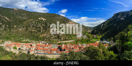 Francia, Pirenei Orientali, Villefranche de Conflent, etichettato Les Plus Beaux Villages de France (i più bei villaggi di Francia) Foto Stock