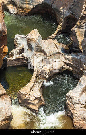 Vista di Bourkes Luck buche, Sud Africa Foto Stock