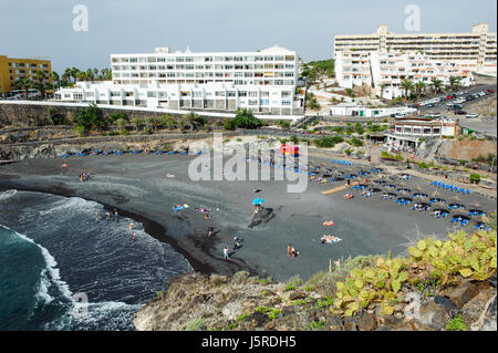 Playa de Ajabo, Tenerife -25 dicembre, 2016. Bellissima vista su Playa de Ajabo, piccola spiaggia pubblica a Tenerife, Isole canarie, Spagna Foto Stock