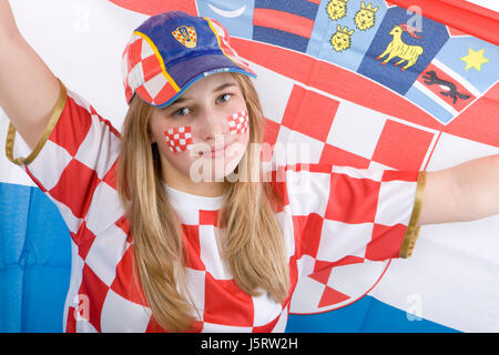 Kroatienfan - euro 2008 Foto Stock