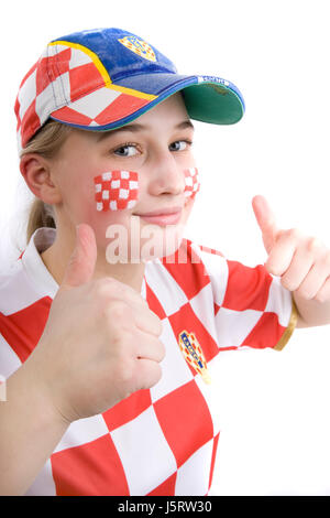 Kroatienfan - euro 2008 Foto Stock