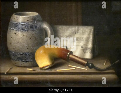 'Still-vita con tubo e Mug' da William Michael Harnet, Cincinnati Art Museum Foto Stock