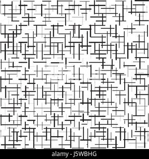 Orizzontale e verticale di strisce nere Illustrazione Vettoriale