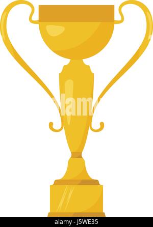 Gold Cup su bianco. Illustrazioni vettoriali di tipo piatto Illustrazione Vettoriale