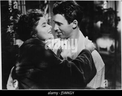 Katharine Hepburn, James Stewart, sul set del film "storia di Filadelfia", MGM, 1940 Foto Stock