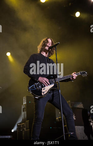 Chris Cornell suona con Soundgarden in Kitchener, Ontario, Canada, luglio 11, 2015 Foto Stock