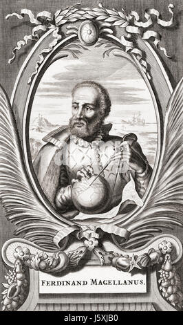 Ferdinando Magellano, circa 1480 a 1521. Marittima portoghese explorer. Foto Stock