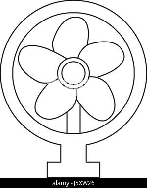 Ventola elettrica apparecchio dispositivo di aria Illustrazione Vettoriale