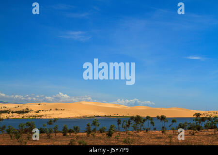 Viste le dune di sabbia bianca nel mui-ne, Vietnam Foto Stock