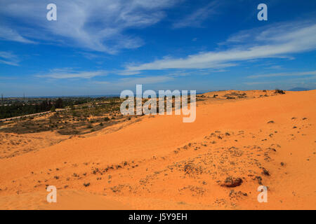 Viste le dune di sabbia bianca nel mui-ne, Vietnam Foto Stock