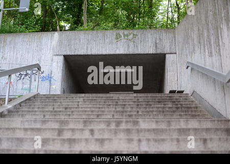 Unterführung in Norimberga. Sottopassaggio pedonale situato a Norimberga, Bavaria Foto Stock
