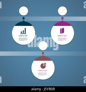 Passi, Ordine di progressi - colorato moderno astratto numerati coperchio Infographics Creative Design Modello con icone - Illustrazione in formato vettoriale Illustrazione Vettoriale