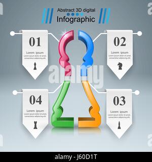 Il logo di scacchi. Business Infographics.Pegno icona. Illustrazione Vettoriale