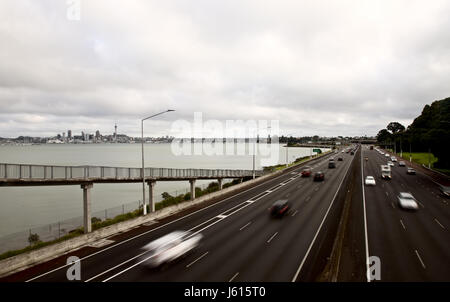 Auckland Nuova Zelanda City View Harbour Bridge Foto Stock