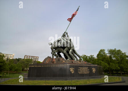Stati Uniti marine corps War Memorial Iwo Jima statua Washington DC USA Foto Stock