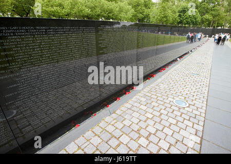 Vietnam Veterans Memorial Washington DC STATI UNITI D'AMERICA Foto Stock
