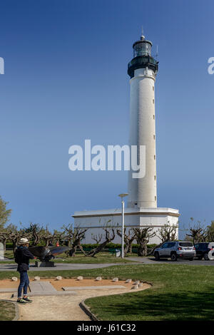 Biarritz, faro di Pointe Saint Martin, Francia, Europa Foto Stock