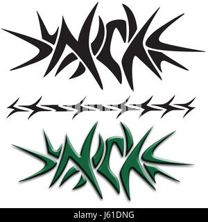 Illustrazione foto copia immagine deduzione filo tatoo tattoo art Foto Stock