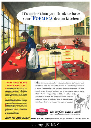 1953 British pubblicità per la formica laminato plastico Foto stock
