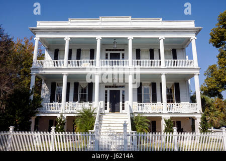 Beaufort South Carolina,Lowcountry,Southern,National Historic Landmark District,Bay Water Street,Lewis Reeve Sams House,1852,preservation,home,house h Foto Stock