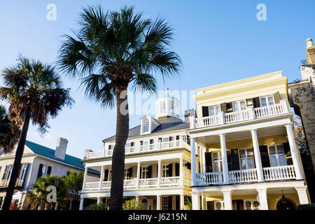 Charleston South Carolina, quartiere storico, preservazione, la batteria, casa casa case case case residenza, casa case casa case residenza mansio Foto Stock