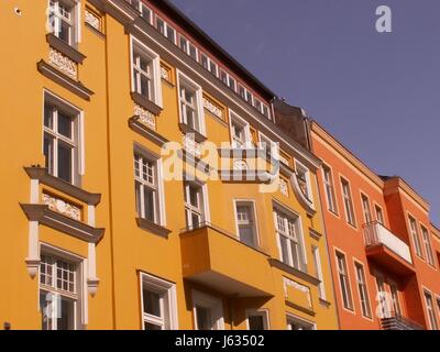 Facciata stile di costruzione di architettura in stile architettonico antico edificio Foto Stock