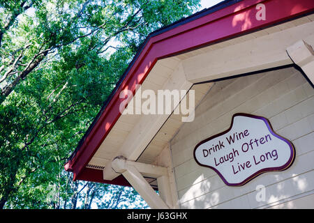 Michigan,MI,Mich,Upper Midwest,Buchanan,Tabor Hill Winery e,ristorante ristoranti cibo mangiare fuori caffè bistrot, porta d'ingresso, drink b Foto Stock