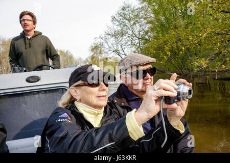 Michigan,MI,Mich,Upper Midwest,Saginaw County,Saginaw,Johnny Panther quest,Shiawassee National Wildlife Refuge,preservation,tour in barca naturale,eco toouri Foto Stock