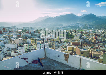 Vista sulla città, Tetuan, Marocco, Africa, 2013, Natura, edifici e bella vista. Si tratta di una foto di viaggio, quando ho a piedi intorno a. Foto Stock