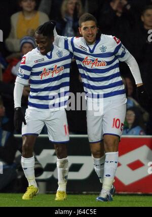 ADEL TAARABT CELEBRA IL SUO 1S Queens Park Rangers v FULHAM Londra Inghilterra Regno Unito 15 Dicembre 2012 Foto Stock