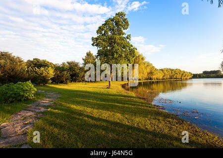 Il paesaggio del lago Tai a Wuxi City,provincia dello Jiangsu, Cina Foto Stock