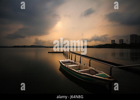 Il paesaggio del lago Lihu a Wuxi City,provincia dello Jiangsu, Cina Foto Stock