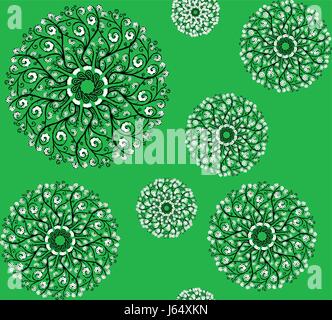 Round ornamentali sfondo floreale. Illustrazione Vettoriale