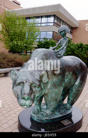 Michigan Saginaw, University Center, Saginaw Valley state University, Arbury fine Arts Center, Marshall M. Fredericks Sculpture Museum, giardino, bronzo, Foto Stock