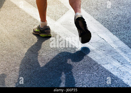 In prossimità dei piedi in esecuzione. Foto Stock