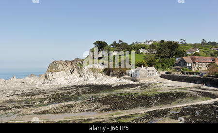 Il North Devon Coastal Harbour Village di Lee Foto Stock