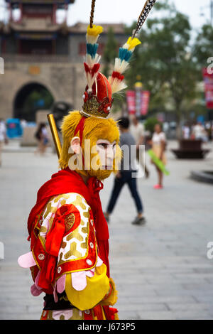 Street performer di Yinchuan, Ningxia, Cina Foto Stock