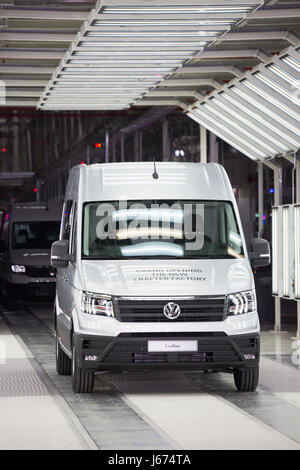 Wreschen, Polonia, Cr presentazione all'apertura della fabbrica della Volkswagen Veicoli Commerciali Foto Stock