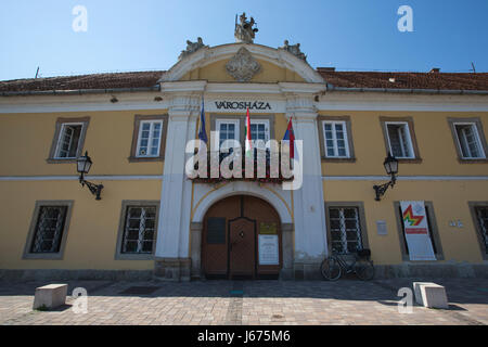 Vac Town Hall, Vác cittadina nella contea di Pest, situata sul Danubio piegare la zona a nord di Budapest, Ungheria, Europa Foto Stock