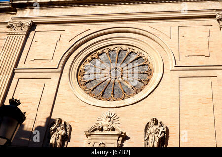 La facciata della chiesa del Sacro Cuore di Gesù della società. Valencia, Spagna Foto Stock