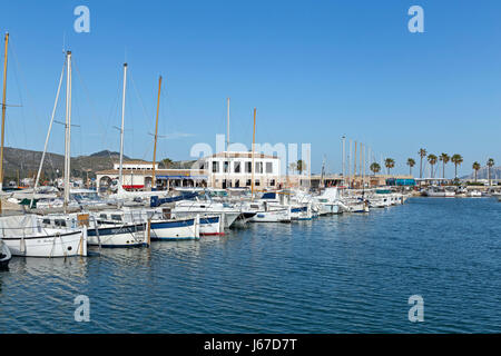 Marina in Port de Pollenca, Maiorca, SPAGNA Foto Stock