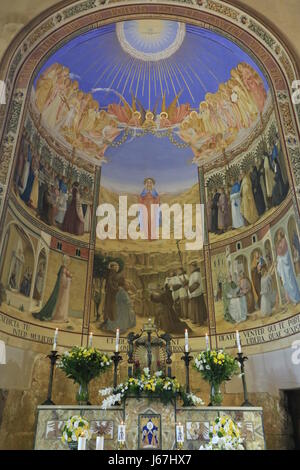 Israele, Gerusalemme, la Chiesa della Visitazione di Ein Karem Foto Stock