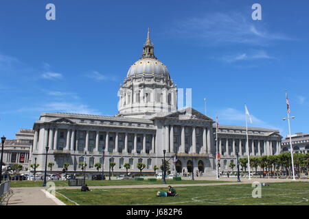 Il municipio progettato da Blakewell & Brown nel 1913, San Francisco, California Foto Stock