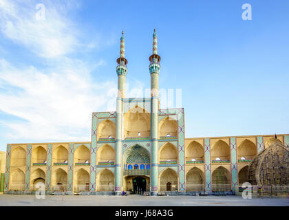 Vista su Amir Chakhmaq moschea nel complesso Yazd, Iran Foto Stock